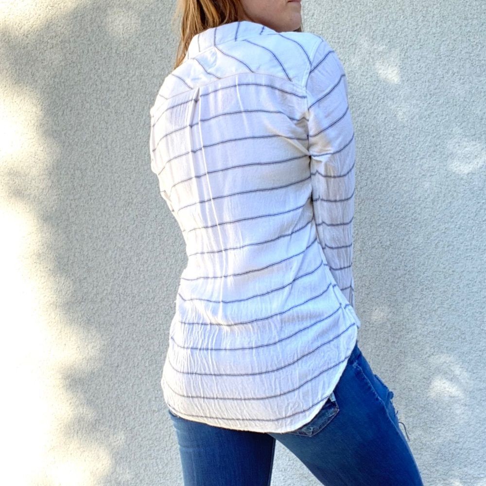 Rails Plaid Stripe Button Down Small - image 6